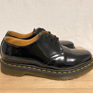 Dr. Marten 1461 Leather Oxford Shoes Size 7 Black Shiny